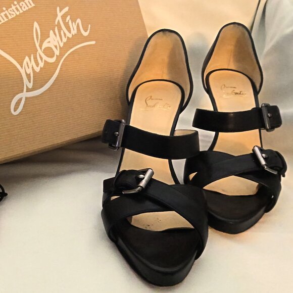 Christian Louboutin, Black Calfskin Leather, Size 38, Red Bottom - Picture 10 of 10